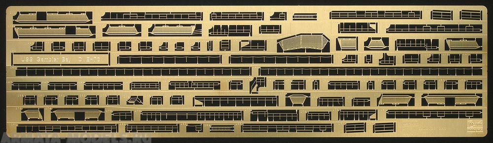 72144 Фототравление ESCORT CARRIER USS GAMBIER BAY DETAIL UP ETCHING PARTS BASIC (HASEGAWA) 1/350