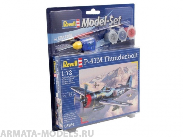 63984 Набор Истребитель-бомбардировщик Рипаблик P-47 «Тандерболт», ВВС США времен Второй Мировой Войны Revell