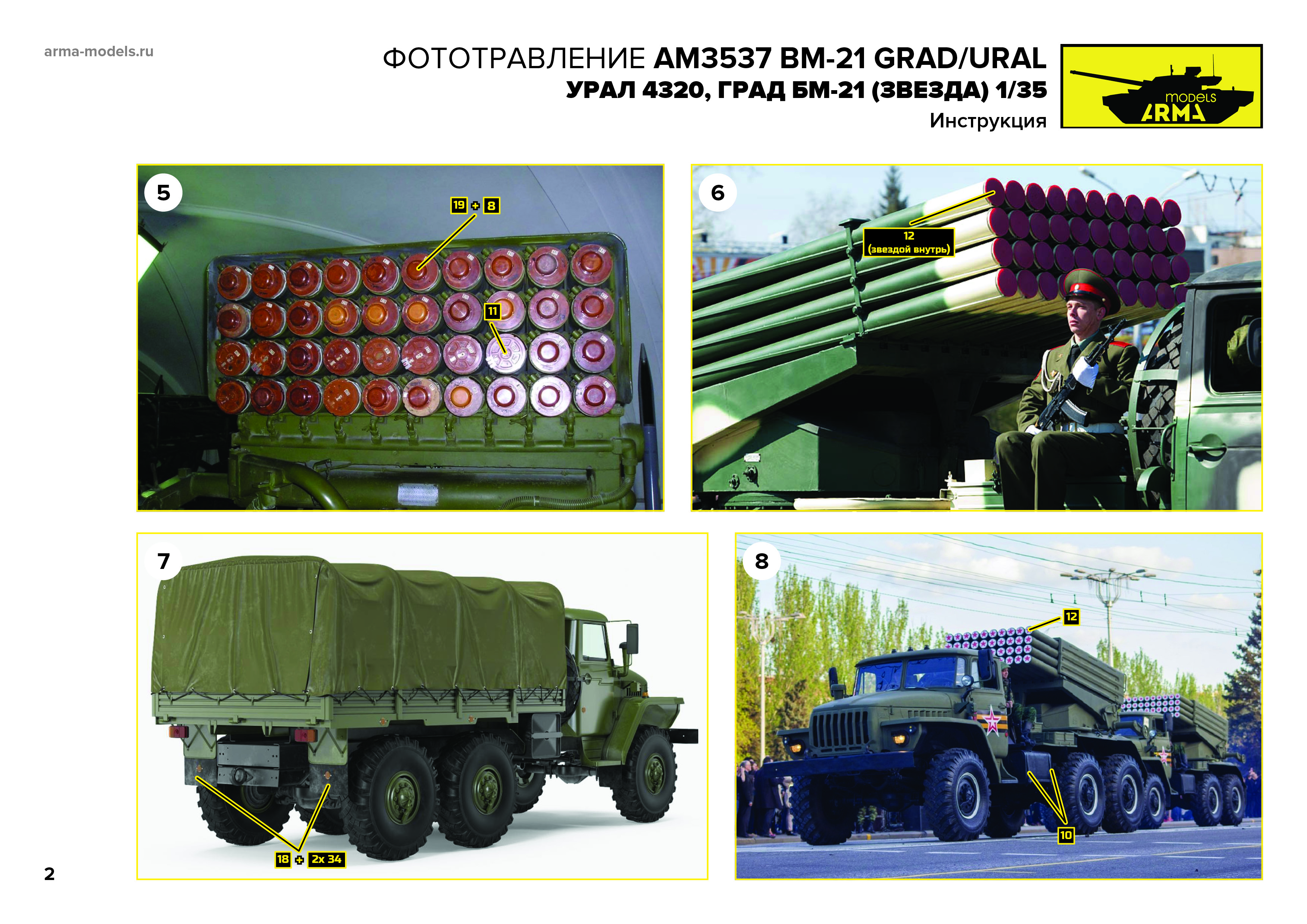 AM3537 Фототравление на ГРАД и Урал Звезда