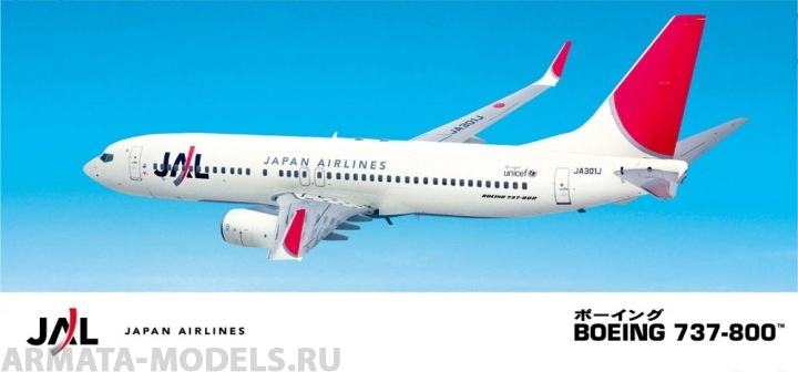 10736 Самолет JAL B737-800 Hasegawa