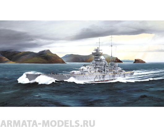 05766P German Heavy cruiser Prinz Eugen 1942 Trumpeter