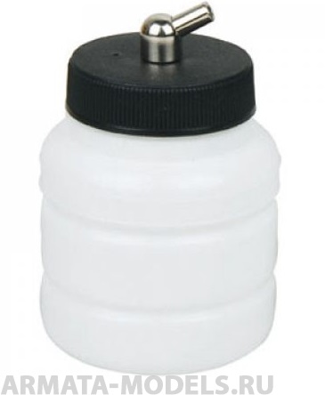 1554 Баночка с крышкой,  75 мл,трубка 45 градусов, пластик