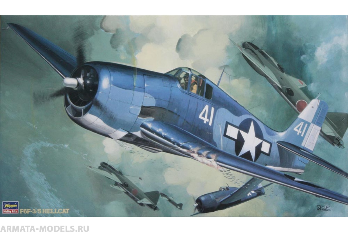 08057 Самолет F6F-3/5 Hellcat ST7 Hasegawa