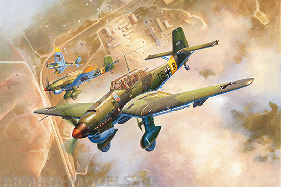 02421P Junkers Ju-87B-2 Stuka Trumpeter
