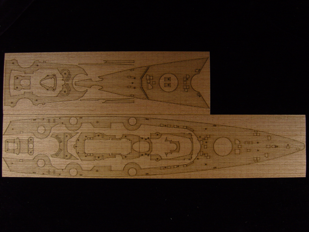 AW50012 Деревянная палуба для 1/400 DKM Bismarck