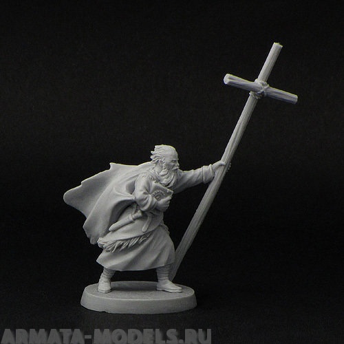 BV-sa-07-02 Игровая миниатюра  St. Brendan with cross Святой Брендан с крестом BROTHER VINNI's