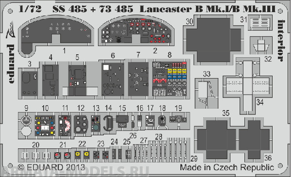SS485ED  Lancaster B Mk.I/B Mk.III interior S.A. 1/72
