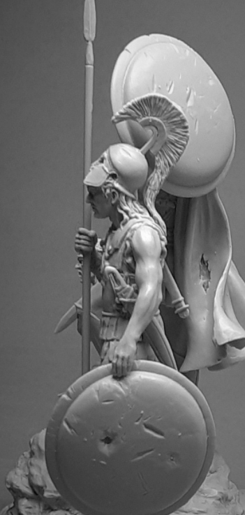 VD-54009(M). Греческий гоплит, V-IV века до н.э. 54 мм. Материал - белый металл. Chronos Miniatures