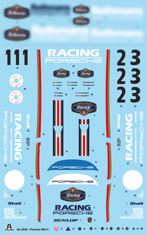 3648ИТ Автомобиль PORSCHE 956 Italeri
