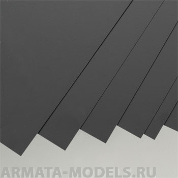 EVG9511 Черный пластик 0,25 мм, 4 листа/уп., 15х30 см