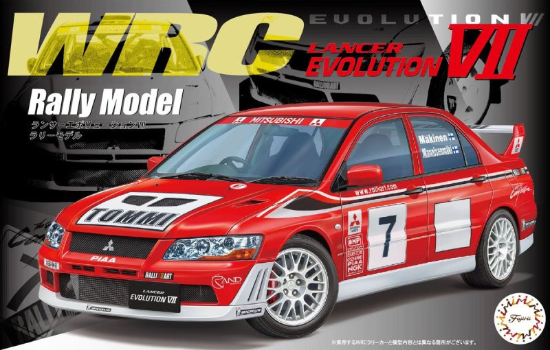 FU04766 Сборная модель Mitsubishi Lancer Evolution VII WRC Rally Model Fujimi