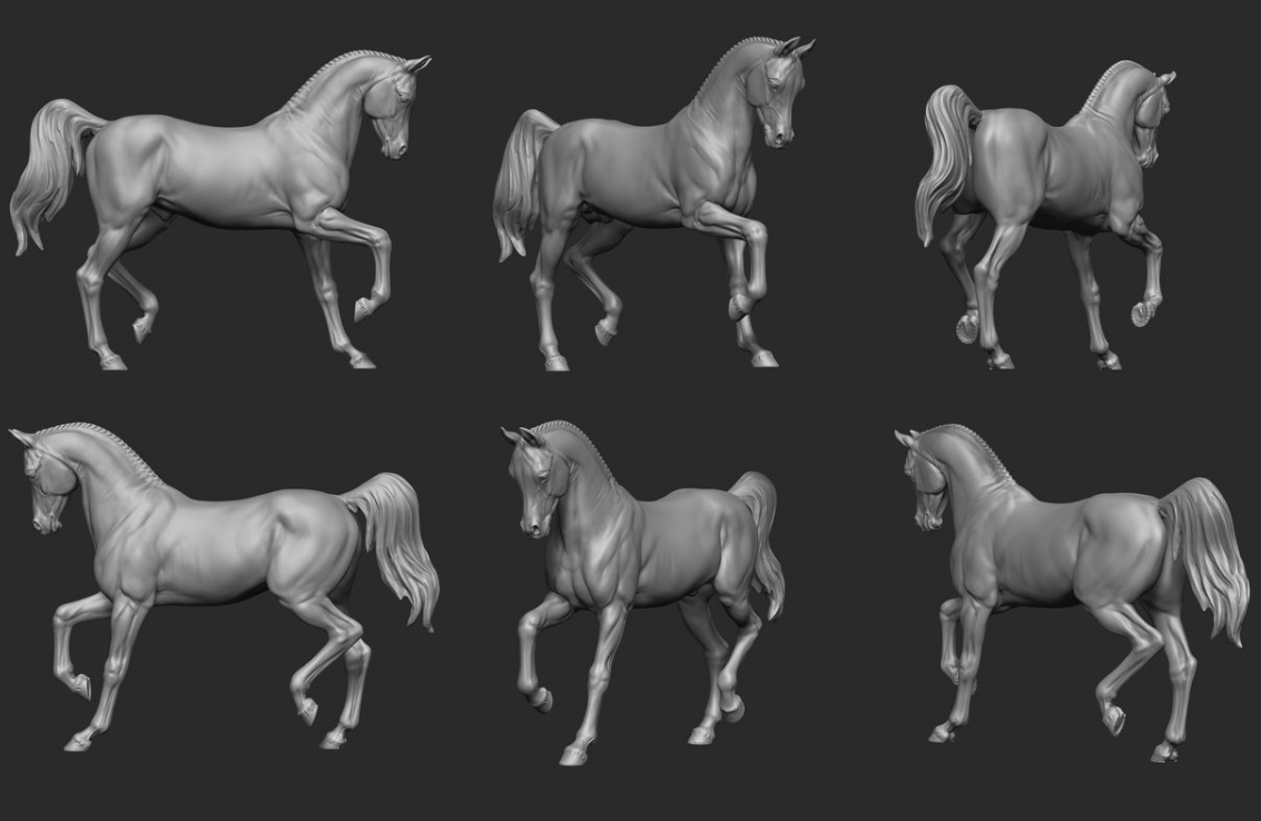 CHM-54141. Животные: Лошадь №5. 54 мм. Материал - смола. Chronos Miniatures