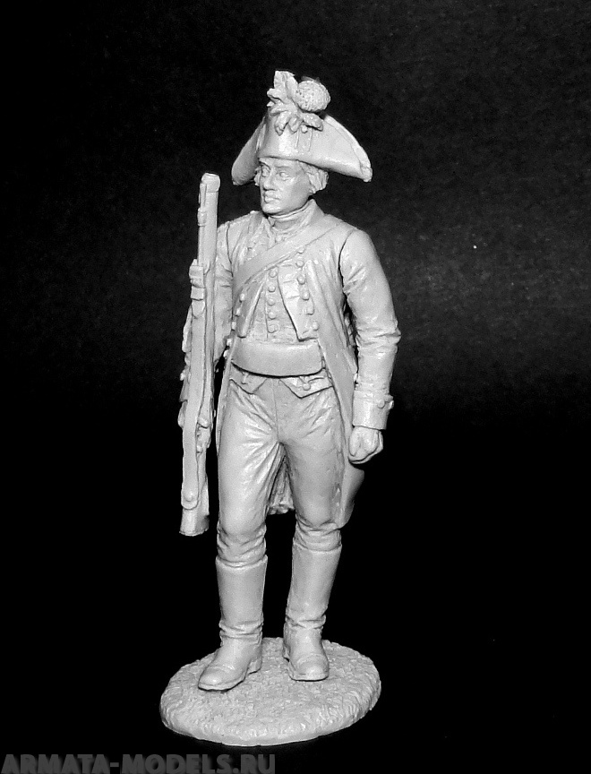 CHM-54220(М). Унтер-офицер егерских полков, Россия 1799 г. 54 мм. Материал - белый металл. Chronos Miniatures