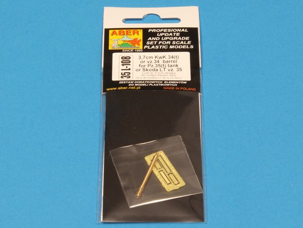ABR-35-L-108  Дополнения для  3,7cm KwK.34(t) or vz. 34 barrel for Pz.35(t) tank универсальный набор 1/35