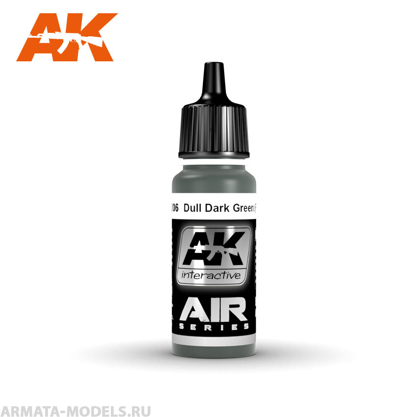 AK2106 Акриловая краска Dull Dark Green (FS 34092) 17 ml