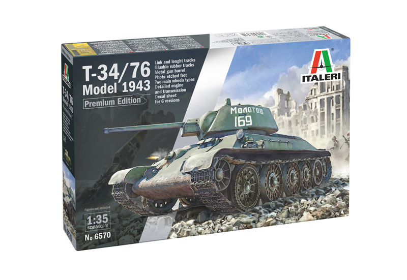 6570ИТ Танк Т-34/76 мод.43 (10013160/011122/3526709, ИТАЛИЯ) Italeri