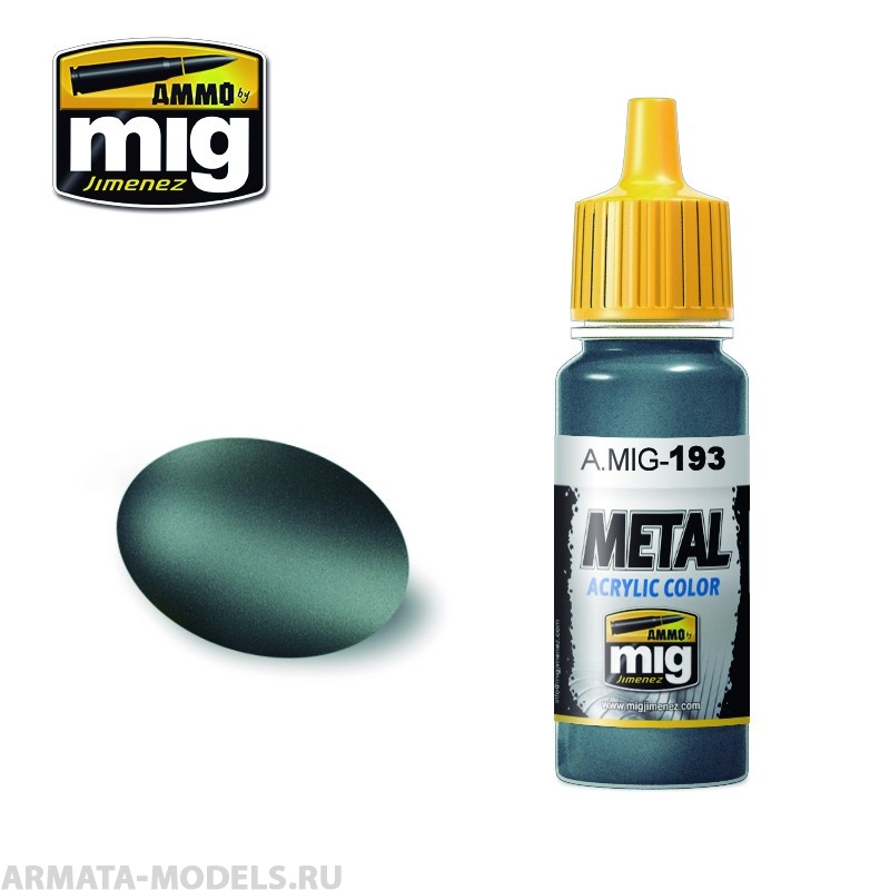 AMIG0193 Ammo Mig Акриловая краска BLUISH TITANIUM 17 мл