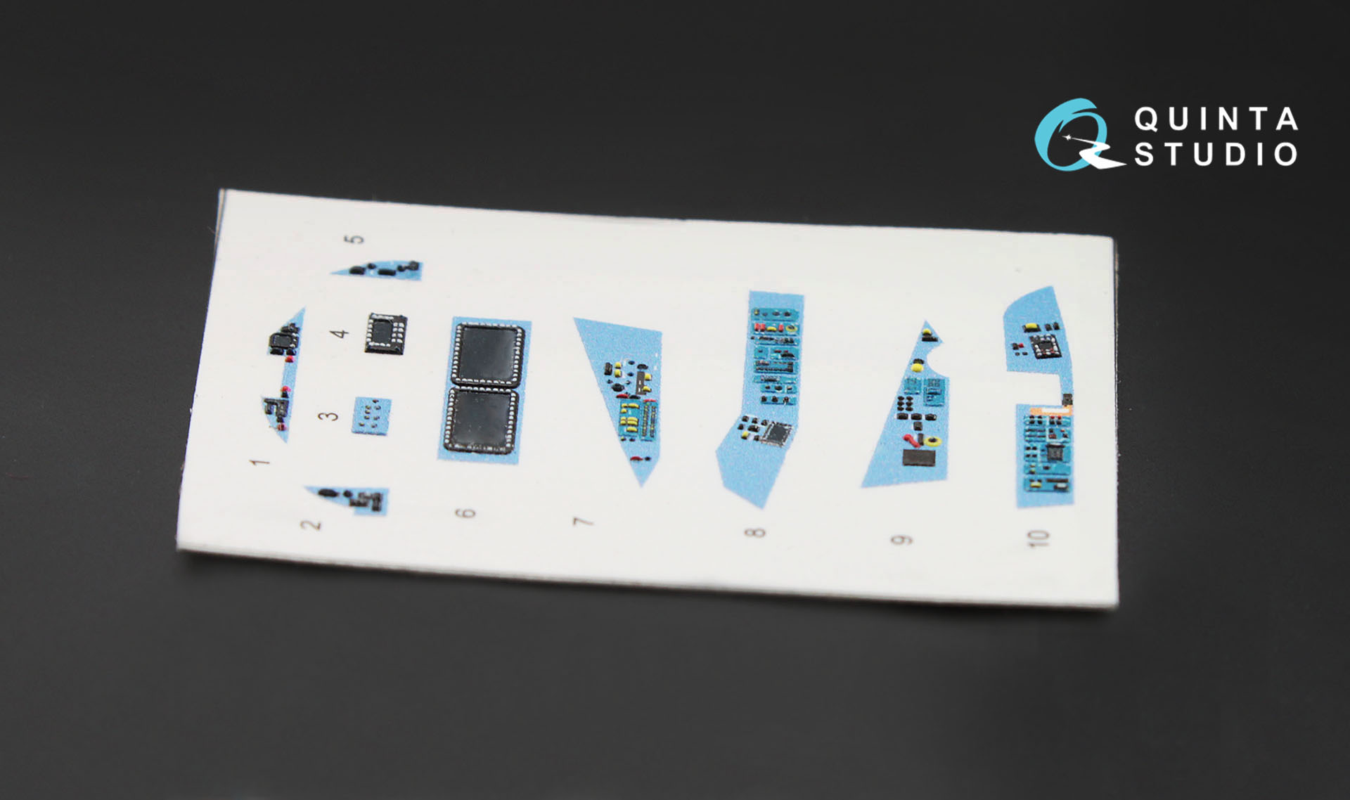 QD72004b 3D Декаль интерьера кабины Су-57 (для модели Звезда 7319) (голубые панели)