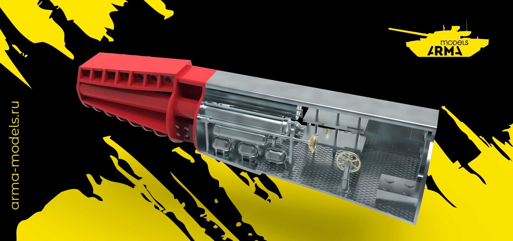 AM14433 Интерьер кормового торпедного отсека quot;Щукиquot;, 1/144