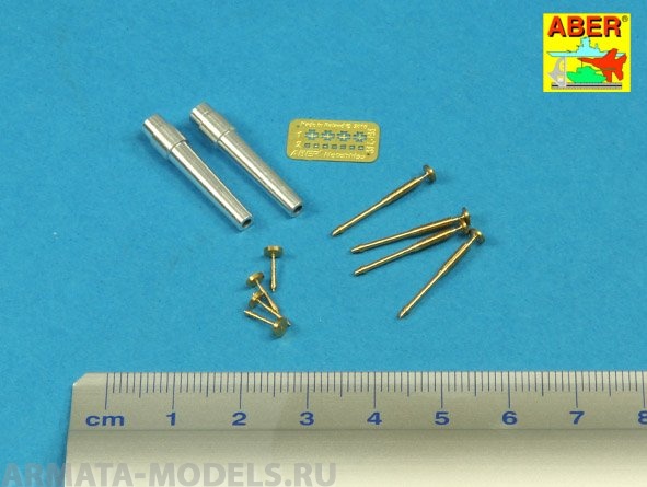 ABR-35-L-207  Дополнения для  Barrels for British WWI Tank Mk.V Male for 6 pdr (57mm) gun x 2pcs. 8mm Hotchkiss m.1909 x 4pcs. для Meng model 1/35