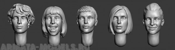 ARM356031 Женские головы (с волосами) №2 ARMOR35
