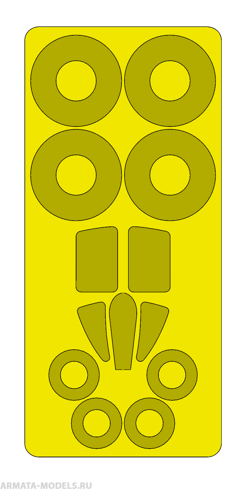 AM72154 Маска окрасочная Миг-25 от ICM