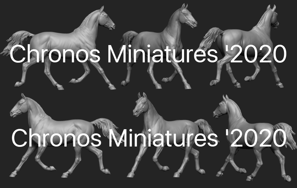 CHM-54206. Животные: Лошадь №16. 54 мм. Материал - смола. Chronos Miniatures