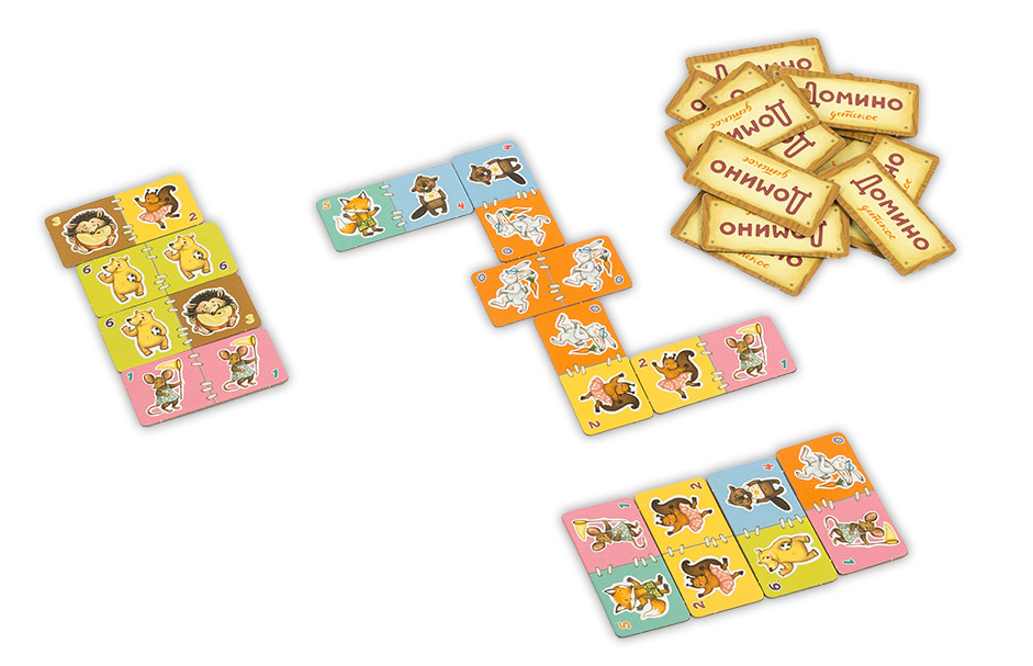 BG12018EUR Игра настольная Домино детское