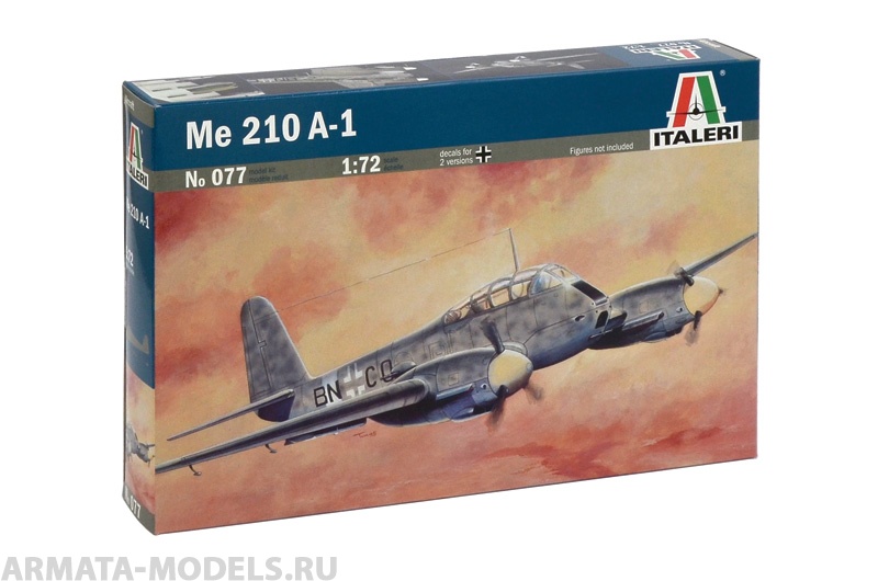 077ИТ Самолет Me-210 A1 Italeri