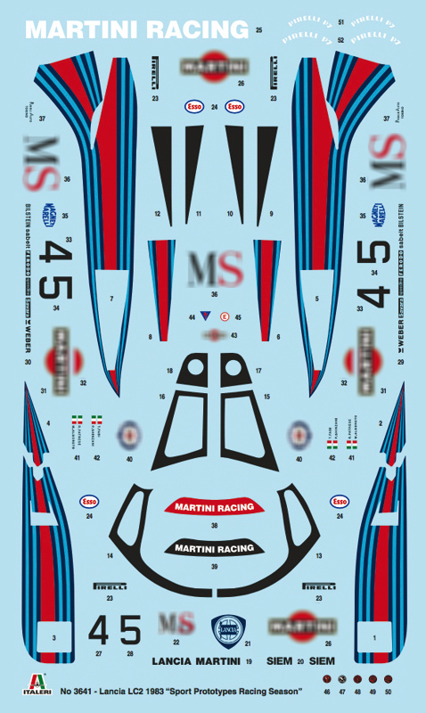 3641ИТ Авто LANCIA LC2 24h Le Mans 1983 Italeri