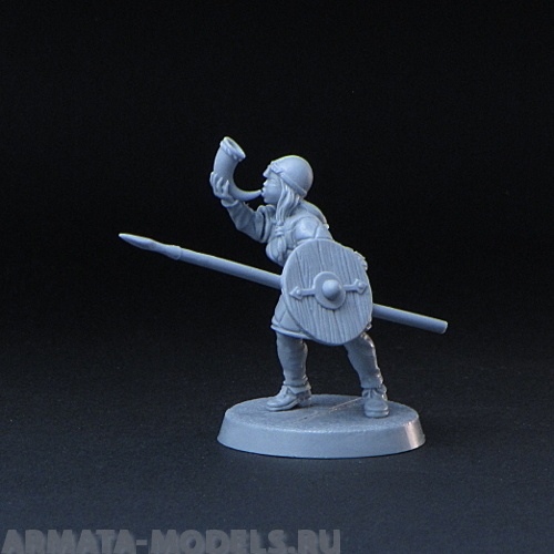 BV-ingrid Игровая миниатюра  fem. viking trumpter  МКЭ. Viking trumpter BROTHER VINNI's