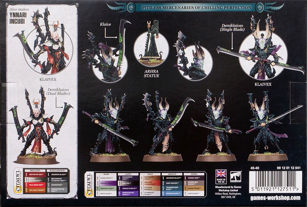 45-40GW Набор Друкари. Инкубы (Drukhari Incubi)