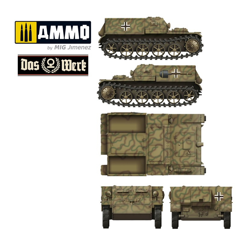 DW35016 Сборная модель Gepanzerter Munitionsschlepper VK3.02 Das Werk