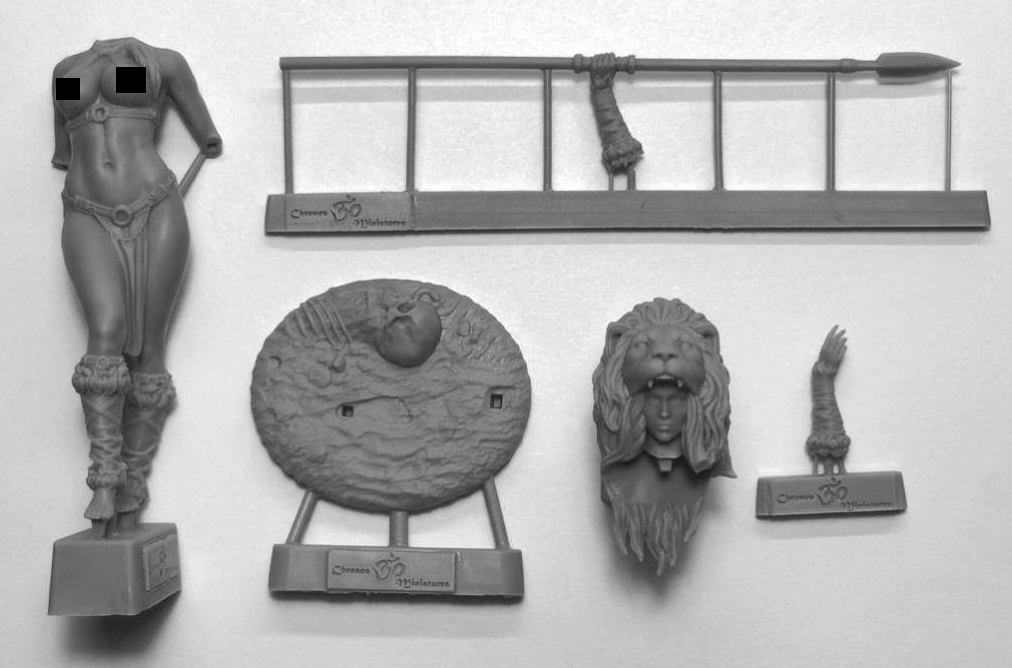 CHM-90.008 Миры Фэнтези: Дикарка. смола. Chronos Miniatures