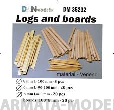 DM35232 Бревна и доски материал - шпон, нагель-бук