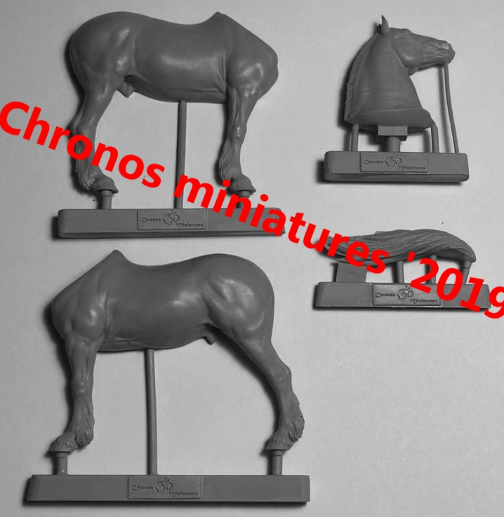 CHM-54183. Животные: Лошадь №12. 54 мм. Материал - смола. Chronos Miniatures