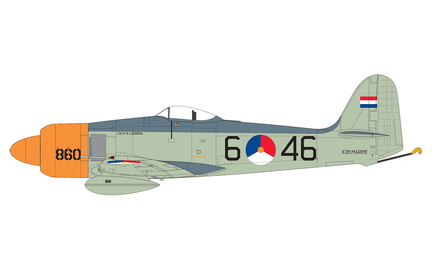 A06106 Самолет Hawker Sea Fury FB.II 'Export Edition' Airfix