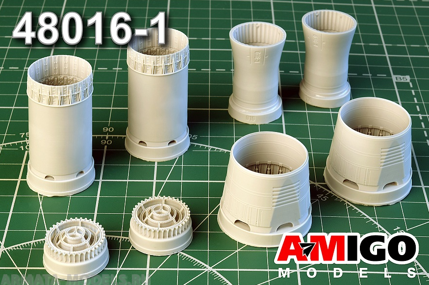 АМG48016-1 МиГ-31Б, БМ сопло двигателя Д-30Ф6 для модели Hobby-Boss  (Advanced Modeling) 1/48