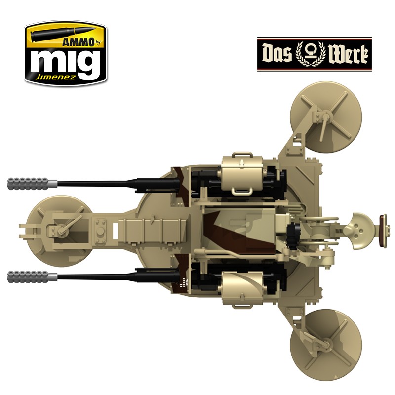 DW35004 Сборная модель 3cm Flakvierling 103/38 Das Werk