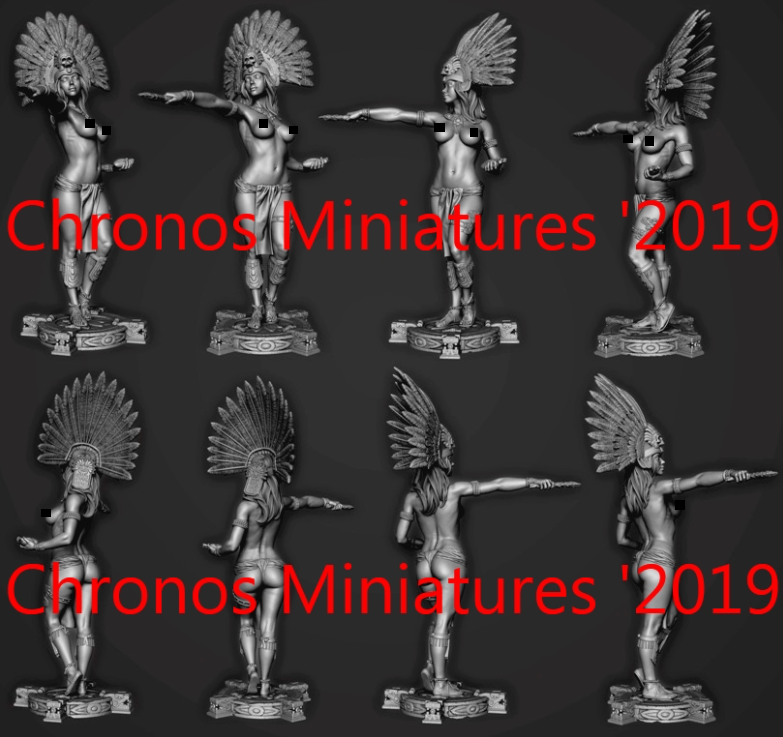 CHM-54192. Миры Фэнтези: Жрица. 54 мм. Материал - смола. Chronos Miniatures