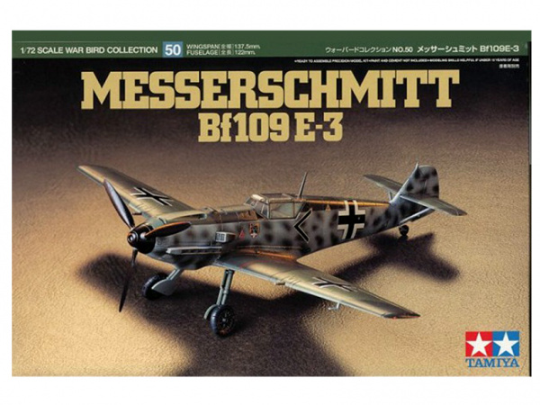 60750 Немецкий самолет Второй Мировой войны Messerschmitt Bf 109E-3 Tamiya