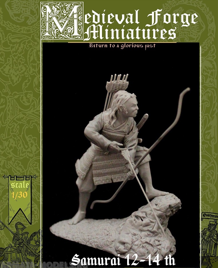B-54-030 Фигура Самурай 12-14 века 54мм Medieval Forge Miniatures