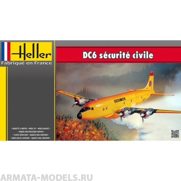 80330 Самолёт  DC6 Securite Civile  (1:72) Heller
