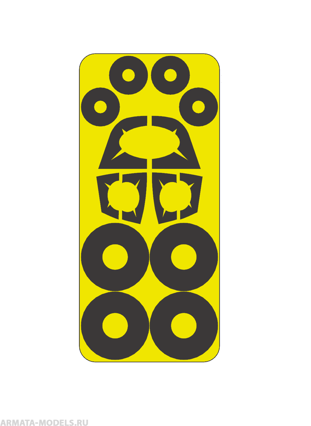 AM72108 Маска окрасочная Т-50 (Су-57) (Старый) Звезда