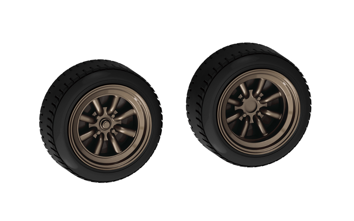 06471 Nissan Skylline 2000 GT-R Custom Wheel (White) Aoshima