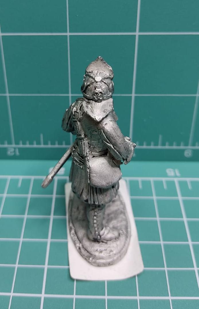 4202ТБ ВИМ, пехота русской армии Петра 1, пеший гренадер заряжающий ружье, 54 мм Три Богатыря