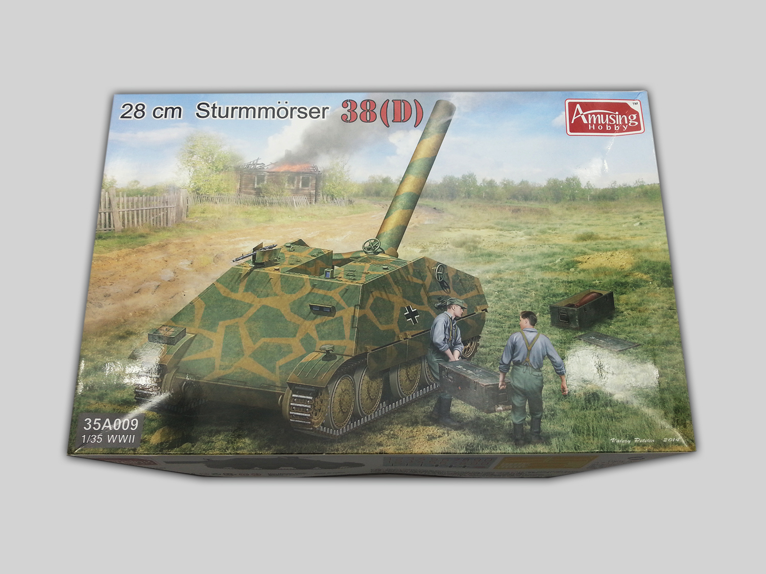 AH35A009 Немецкий самоходный миномёт 28cm Sturmmorser auf Panzer 38D Amusing Hobby