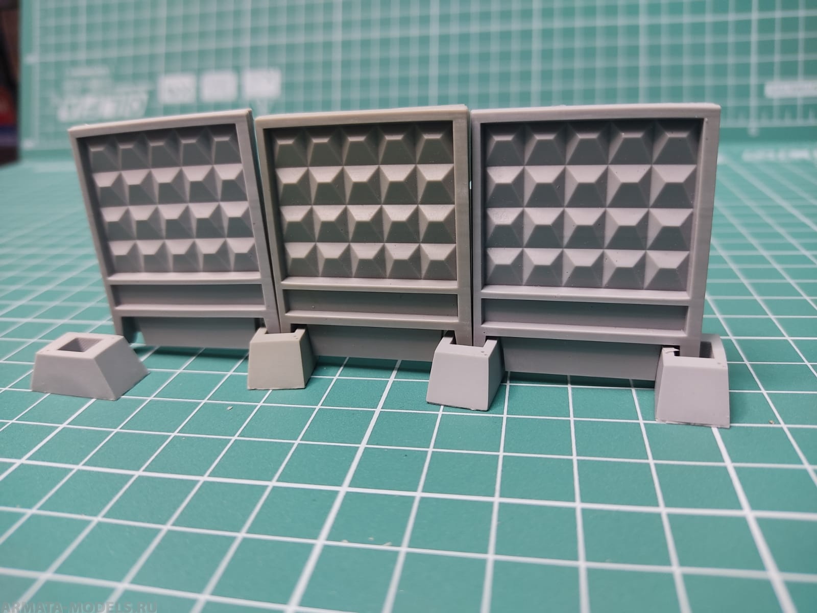 S-172 Забор секционный ПО-2 размер XS (3 панели + 4 опоры) MiniWarPaint