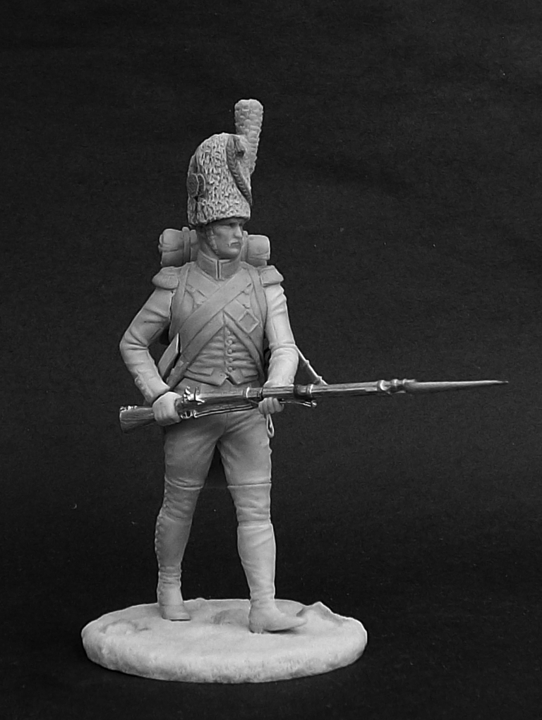 CHM-54188(М). Драгун элитных рот драгунских полков, Франция 1804-07 гг. 54 мм. Материал - белый металл Chronos Miniatures