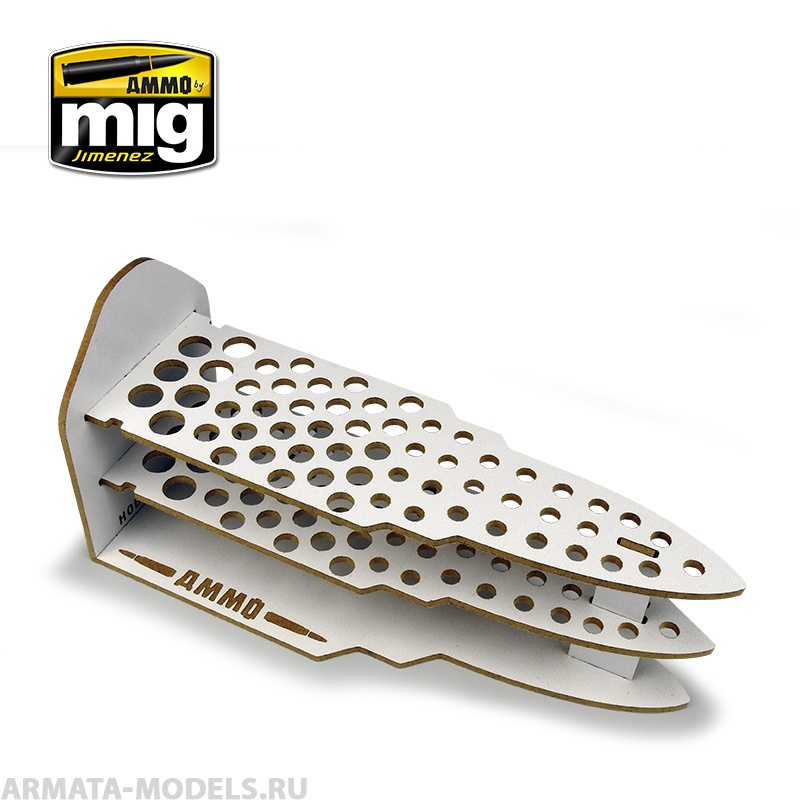 AMIG8022 Ammo Mig Деревянный органайзер для кистей и инструмента AMMO  BRUSH ORGANIZER